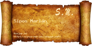 Sipos Marián névjegykártya